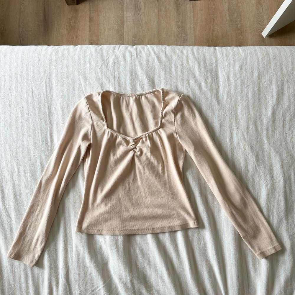 Long Sleeve Ribbed Top